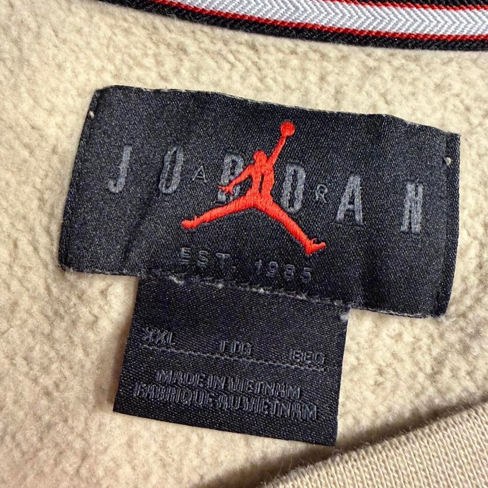 Vintage Jordan Cream Graphic Crewneck Sweatshirt XXL Basketball Streetwear - Picture 3 of 6